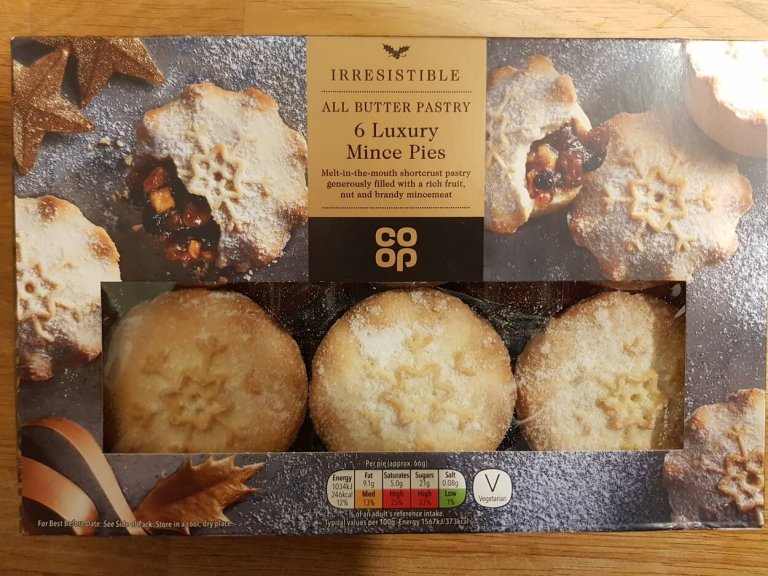 Co-op All Butter Pastry Luxury Mince Pies Review 2018