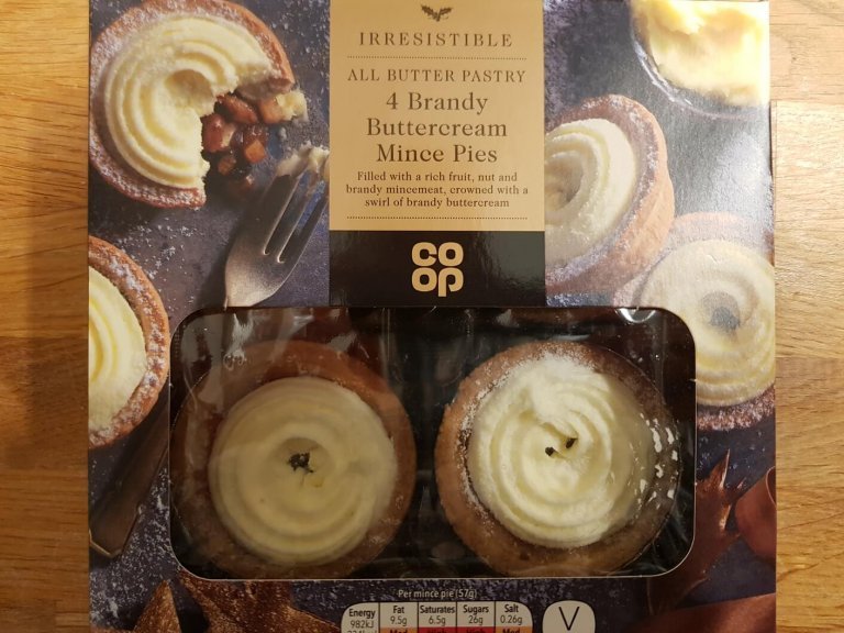 Co-op Irresistible Brandy Buttercream Mince Pie Review 2018