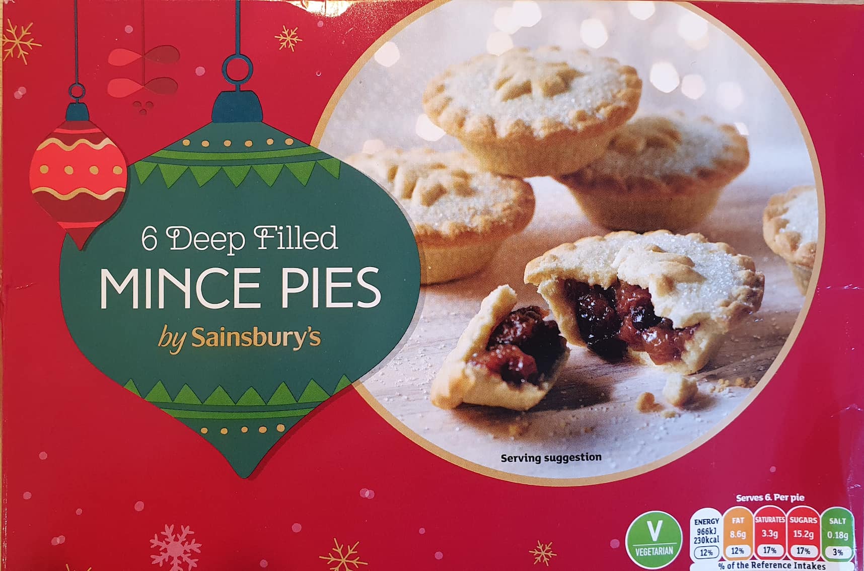 Sainsbury's Deep Filled Mince Pie Review 2021