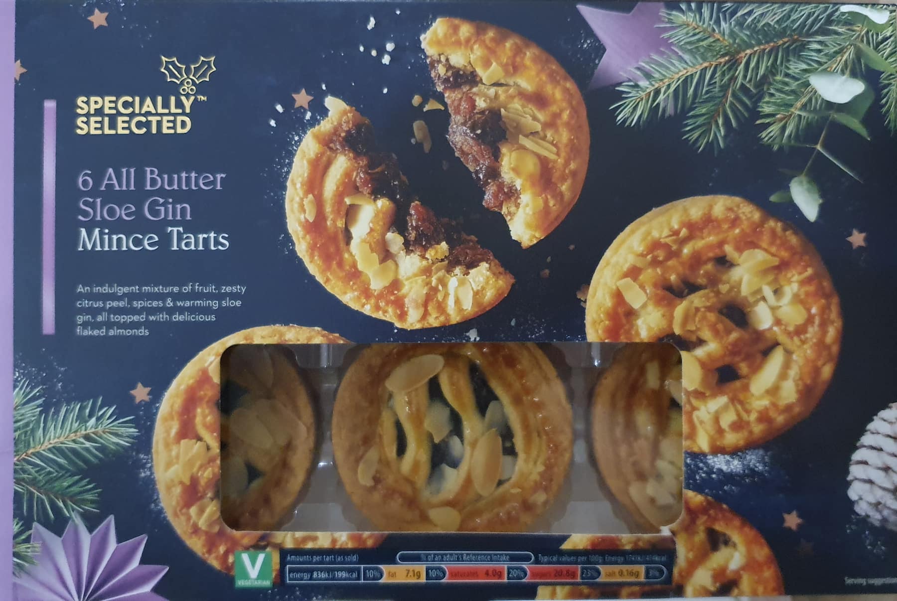 Aldi Specially Selected All Butter Sloe Gin Mince Tart Review 2021