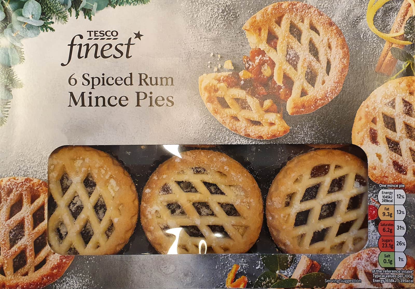 Tesco Finest Spiced Rum Mince Pie Review 2021