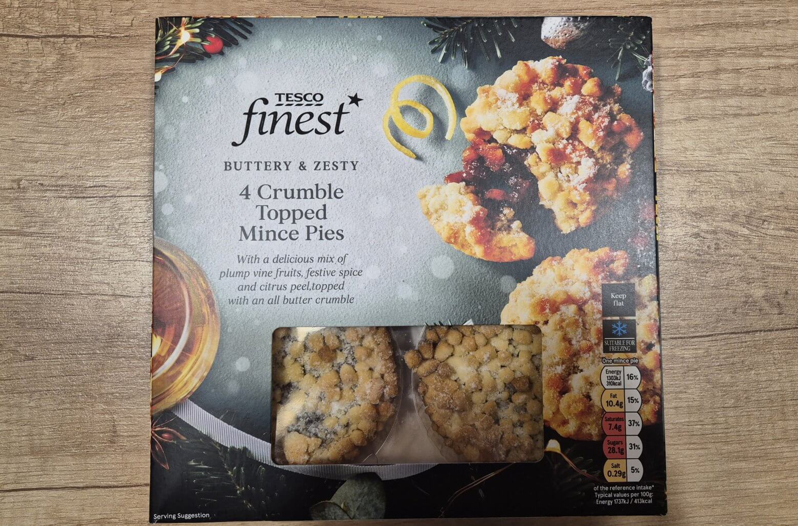 Tesco Finest Crumble Topped Mince Pie Review 2024