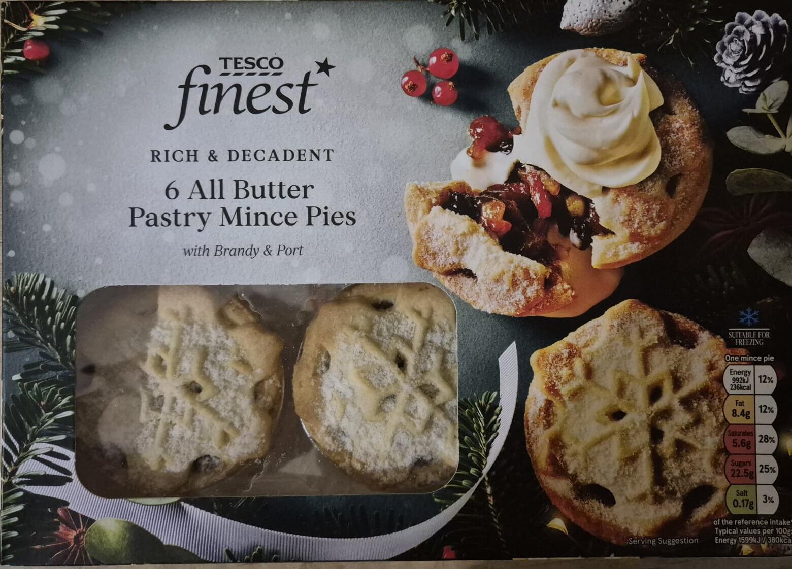 Tesco Finest All Butter Pastry Mince Pie Review 2024